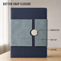 Carnet de notes A5 personnalisé en cuir PU avec reliure magnétique, couverture froissée, cahier épaissi 100 feuilles, multicolore, idéal pour un cadeau