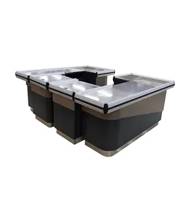 New Products Supermarket Stainless Steel Cash Checkout Counter Register Combination Can Be Customized