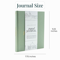 Diarios de Viaje Personalizados con Forro, Elegante Cuaderno de Notas para Registrar Todas tus Aventuras de Viaje, Diario de Tapa Dura de Lino