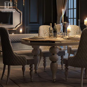 Factory Direct Sell High Quality Luxury Italian Dining Room Furniture Set Antique Dining <b>Table</b> With Chairs UP-5-1 <b>Table</b> With Cha - Product Image 6