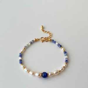 Bracelets perlés <span class=keywords><strong>anti</strong></span>-ternissement pour femmes, bracelet en pierres précieuses bleues, style méditerranéen grec bohème, bijoux de plage d'été, cadeau - Product Image 1