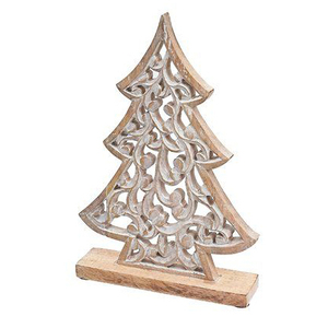 Sculpture d'arbre en bois en forme d'arbre en bois - Product Image 1