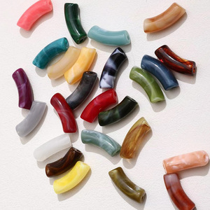 11*35mm Gradient Two-Tone <strong>Large</strong> Curved Acrylic <strong>Beads</strong> DIY Handmade <strong>Bracelet</strong> Accessories Materials Wholesale for <strong>Bracelet</strong> Making - Product Image 3