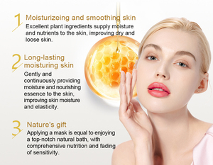 Masque facial de nuit à la texture de pudding d'argile éclaircissante au miel, marque privée, vitamine E, hyaluronate, <span class=keywords><strong>propolis</strong></span>, boue, soin réparateur - Product Image 4