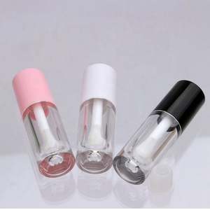 Eco Lipgloss Tubes Wholesale Lip Oil Tubes 5ml <b>Big</b> Wand Empty Circle Lip Gloss Tube Transparent Lipgloss - Product Image 1