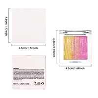 Palette de fards à paupières holographiques carrés professionnels, logo personnalisé, fard à paupières caméléon, marque privée, maquillage pour les yeux