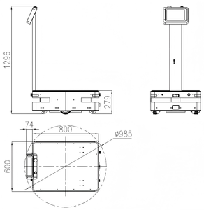 Robot Móvil Autónomo (AMR) Láser SLAM Personalizable AFP01L con Portaequipajes Sumergible Inteligente (con Soporte Vertical) para Entregas - Product Image 5