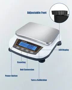 Balance analytique numérique 5 kg 0,01 g, précision élevée, balance électronique de laboratoire, balance de cuisine, balance à bijoux, CE - Product Image 4