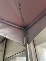 Tente Pagode Transparente 5x5m avec Structure en Aluminium et Toit en PVC Clair pour Mariage et Fêtes