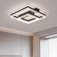 Nouveau Lustre Moderne de Luxe en Fer et Acrylique, Plafonnier LED à Télécommande, 3 Couleurs Changeantes, Garantie 2 Ans pour Salon et Salle à Manger