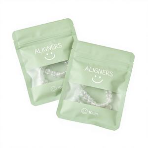 Matte Flat Ziplock Mylar Bags <strong>for</strong> Clear Aligner Packaging Dental Aligner Bag Custom Printing Heat Sealing Bag Teeth Clean Bags - Product Image 1