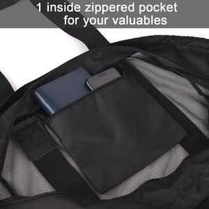 Bolsa de <span class=keywords><strong>playa</strong></span> de malla <span class=keywords><strong>XL</strong></span> extragrande con cremallera y bolsillos Compras convenientes para viajes familiares a la <span class=keywords><strong>playa</strong></span> - Product Image 5