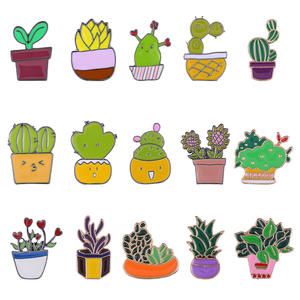11 Stile Hersteller Bulk Cactus Emaille Pin Lieferant Großhandel Pflanzen Weiche Emaille Anstecknadeln - Product Image 2