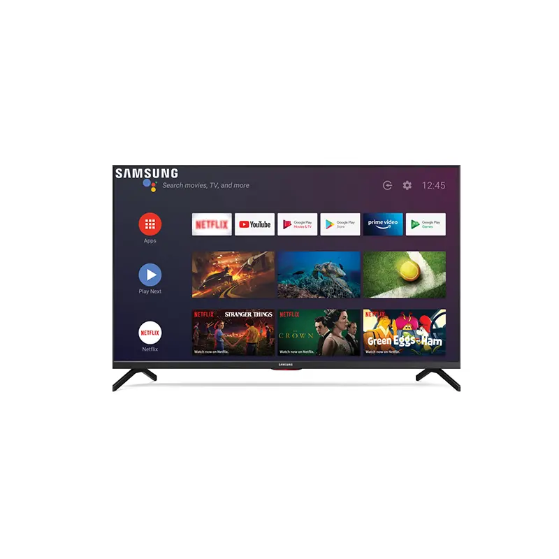 Samsungs 4k TV 50 inci, sistem Android tanpa batas tanpa bingkai wifi smart uhd QLED Google Paly Store rumah Hotel Sekolah