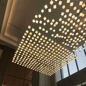 Dekorativer Großer Hotel-Lobby Bankettsaal Maßgefertigter RGB DMX 512 Steuerbarer Großer Moderner Acryl-Kronleuchter - Product Image 6