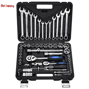 Juego de Llaves de Trinquete Rotatorias <span class=keywords><strong>Behappy</strong></span> de 150 Piezas, 1/2, 3/8, 1/4 Pulgadas, con 24 Dientes, en Caja de Herramientas - Product Image 5