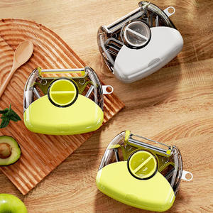 Pelador de Frutas y Verduras Multifuncional 3 en 1, Cuchillo para Uso en la Cocina con Diseño de Fácil Limpieza y Tamaño Compacto - Product Image 3