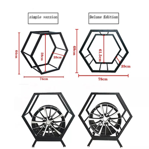 Kim Loại Hiện Đại Hợp Kim Xe Rim Rack Hiển Thị Bánh Xe Hub Bánh Xe Rim Phụ Kiện Xe Hiển Thị Đứng - Product Image 4