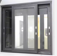 Ventanas Corredizas Verticales de Aleación de Aluminio para Exteriores con Malla de Acero Inoxidable, Diseño Moderno para Uso en Villas