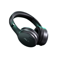 Casque de jeu sans fil AULA G1 léger 300 mAh, sur oreille et circum-auriculaire, avec mode double filaire, réduction de bruit ENC, faible latence