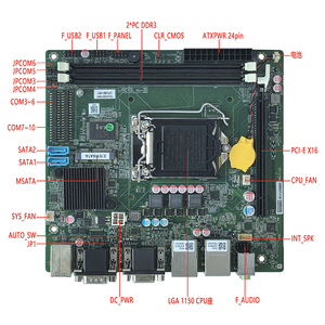 2026 ELSKY ฮาสเวลล์ LGA1150 เมนบอร์ด H81 ชิปเซ็ต PC-DDR3 RAM QM8200-R 2*LAN Realtek 8111H 10*COM VGA - Product Image 1