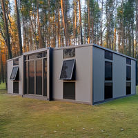 Maison préfabriquée moderne extensible de luxe à 2 étages, personnalisée et bon marché, de 20/40 pieds, avec salle de bain, cuisine, chambre à coucher, pour véranda, hôtel, bureau