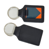 Porte-clés personnalisable en alliage de zinc et fer, gravure laser, thèmes en cuir PU époxy, impression sur acier inoxydable, logo gratuit