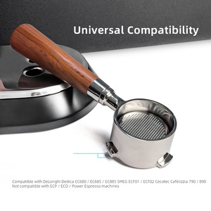 Porte-filtre à expresso sans fond à 3 oreilles de 51 mm compatible avec DeLonghi EC680 <span class=keywords><strong>SMEG</strong></span> ECF01 Cafelizzia 790 Naked - Product Image 3