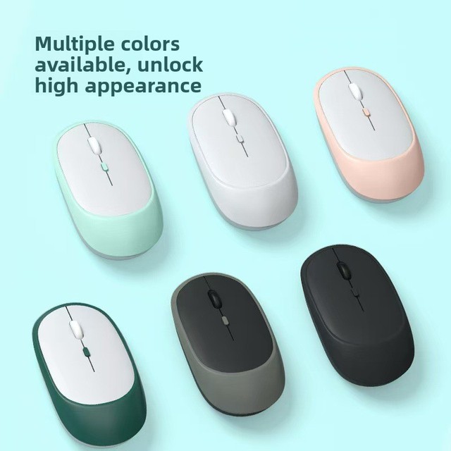 Ultra-Thin Slim Silent 4D RGB Mouse Dual Mode (BT5.2 & 2.4G) Rechargeable Optical USB Wireless for Computer Mini Style Stocked