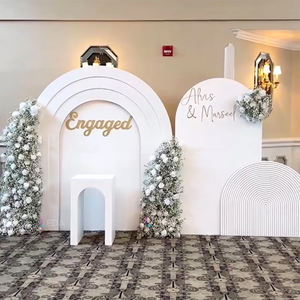 Panel de Fondo para Arco de Boda LEDA, Decoración para Eventos y Fiestas, Arco de Acrílico Blanco, Juego de Caminos de Flores - Product Image 1