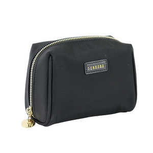 Nouvelle trousse de toilette portable imperméable en PU, sac de maquillage en cuir en forme de coquille avec logo personnalisé et dragonne - Product Image 2