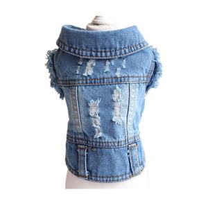 Bichon colete de peluches para cachorros, roupas de luxo em denim - Product Image 3