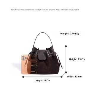 Neu eingetroffene Designer-Handtasche aus echtem Leder für Damen, Tasche aus Uede-Leder, einfache, hochwertige Umhängetasche, Fabrikproduktion - Product Image 4