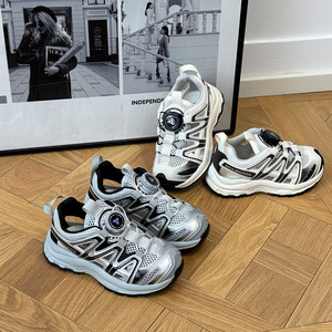 Sandalias Deportivas con Diseño Calado para Niños, Verano 2025, con Hebilla Giratoria en el Tobillo, Ligeras, para Correr, Casuales, para Niños y Niñas - Product Image 3