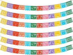 Striscioni messicani striscioni lunghi 12 grandi forniture per feste Fiesta in plastica festa a tema messicano - Product Image 2