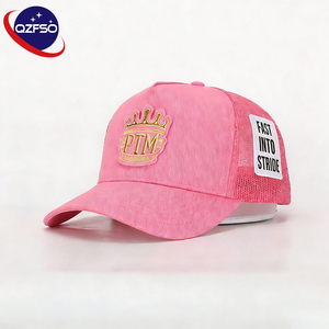 QZFSO Wholesale Custom High Quality Printing logo Summer 6 Panels Camo Baseball Cap Embroidery Mesh Hip Hop Trucker <b>Hats</b> <b>for</b> Men - Product Image 1