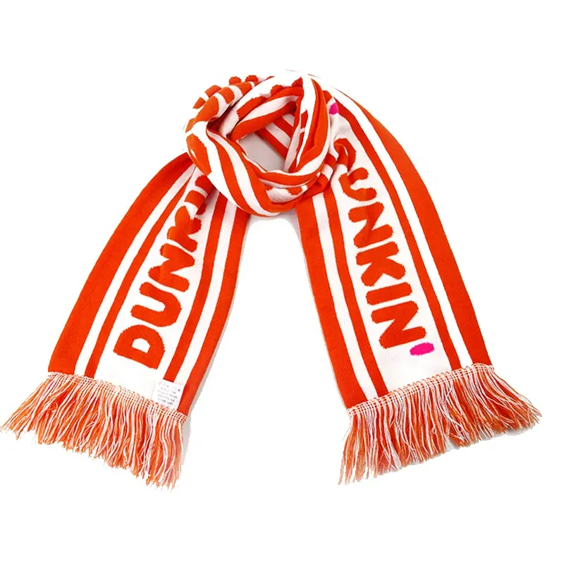 TOP SALE OEM Customized Sports Fans Acrylic scarf For Activities