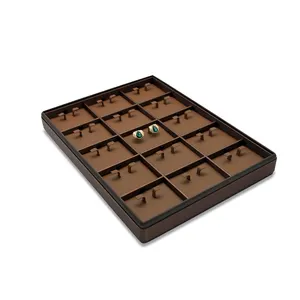 Luxury Wooden Tray for Ring Necklace Earring Jewelry Showcase Plate with Customized Logo Ring Tray Display