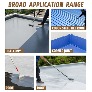 One-Component Polyurethane roof waterproof coating <b>Large</b>-scale repair to stop leaks waterproof paint for house - Product Image 5