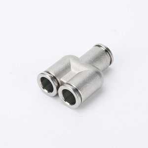 Conector en T Reductor de Acero Inoxidable PY, Conector Rápido Tipo Y 12-10-8-6-4, Conector de Manguera Neumática con Conexión de Rosca - Product Image 5