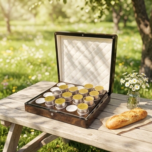 Luxury Wooden Gift Box for Dates Dried Fruits Chocolate and Tea | Natural Solid Wood Storage Container for <strong>Gourmet</strong> <strong>Food</strong> - Product Image 4