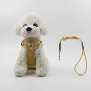 Anti-escape <b>pet</b> leash, chrysanthemum embroidery, dog <b>harness</b>, breathable and comfortable, neck mesh leash. - Product Image 4