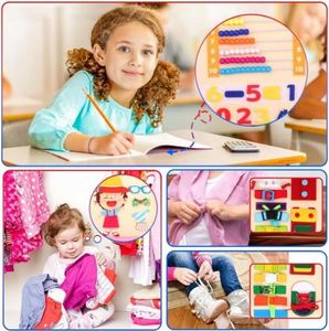 Nuevos Juguetes Educativos Montessori, Libro Sensorial Plegable de Fieltro para Autismo, Tablero de Actividades Montessori - Product Image 6