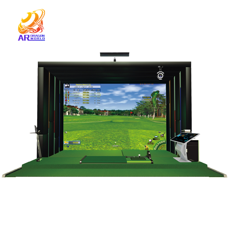 Golf Simulator Smart Screen With Hologram Interactive Projection Golf Training Aids Golf Clubs Balls For Entertainment Indoor