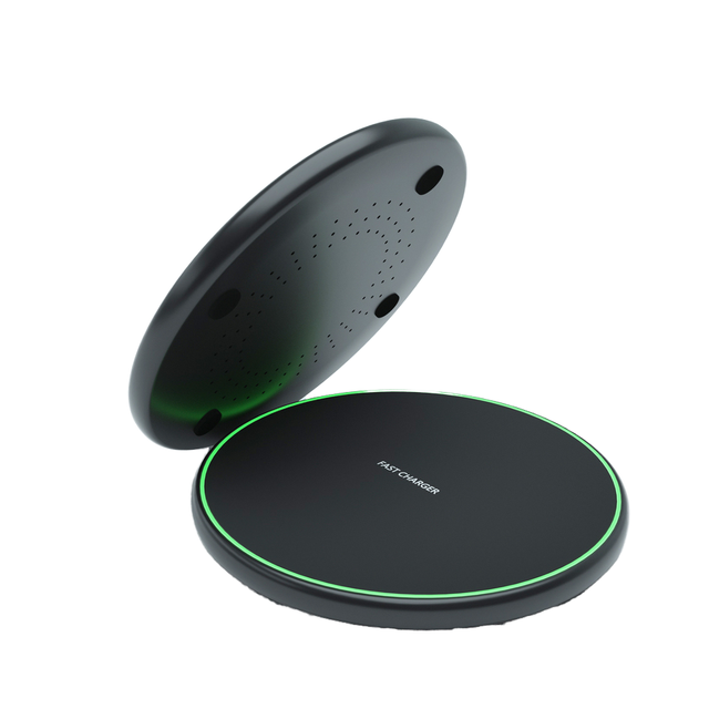 Portable Wireless Charger LED Light Custom Logo Fast 15W Charging Type-C Input Phone Wireless Charger