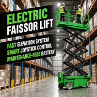 Système de plateforme élévatrice à ciseaux miniatures, électrique hydraulique, avec certification CE, hauteur maximale de la plateforme 18 m