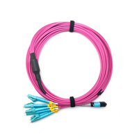 Kabel Patch Fiber Optik Singlemode Multimode OM3 OM4 OM5 8/12/24 Core LSZH MTP MPO APC Male Female 5G