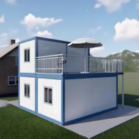 Maison conteneur moderne respirante à montage rapide, prête à l'emploi, pour hôtel, appartement, entrepôt, avec conception mobile, 20 pieds