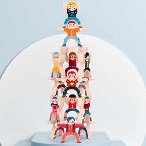 Blocs de construction <span class=keywords><strong>Hercule</strong></span> en bois de <span class=keywords><strong>dessin</strong></span> <span class=keywords><strong>animé</strong></span> jouet d'empilage d'équilibre éducatif précoce pour enfants et enfants - Product Image 6