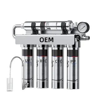 5 Stages Stainless Steel Housing Membrane Drinking Tap Water Purifier Filter System For Home Drinking